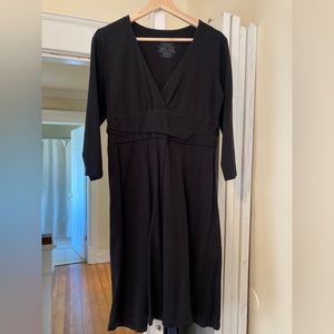 Patagonia organic cotton black 3/4 sleeve dress XL